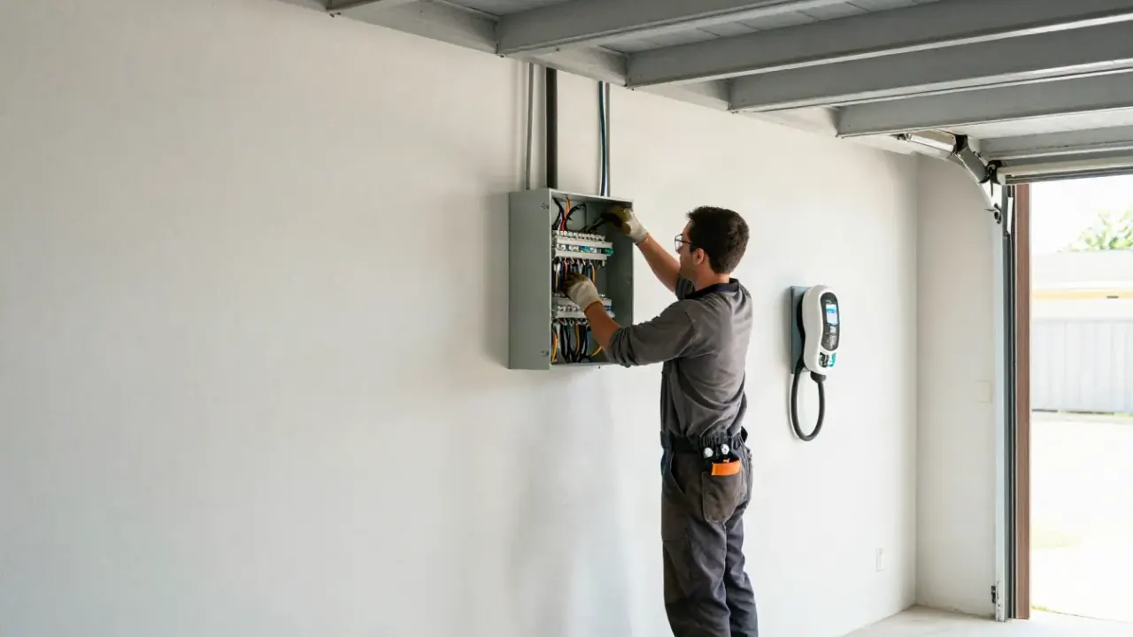 Subpanel Installation for EV Chargers in Redondo Beach, California: licensed electrician mounting a new subpanel enclosure